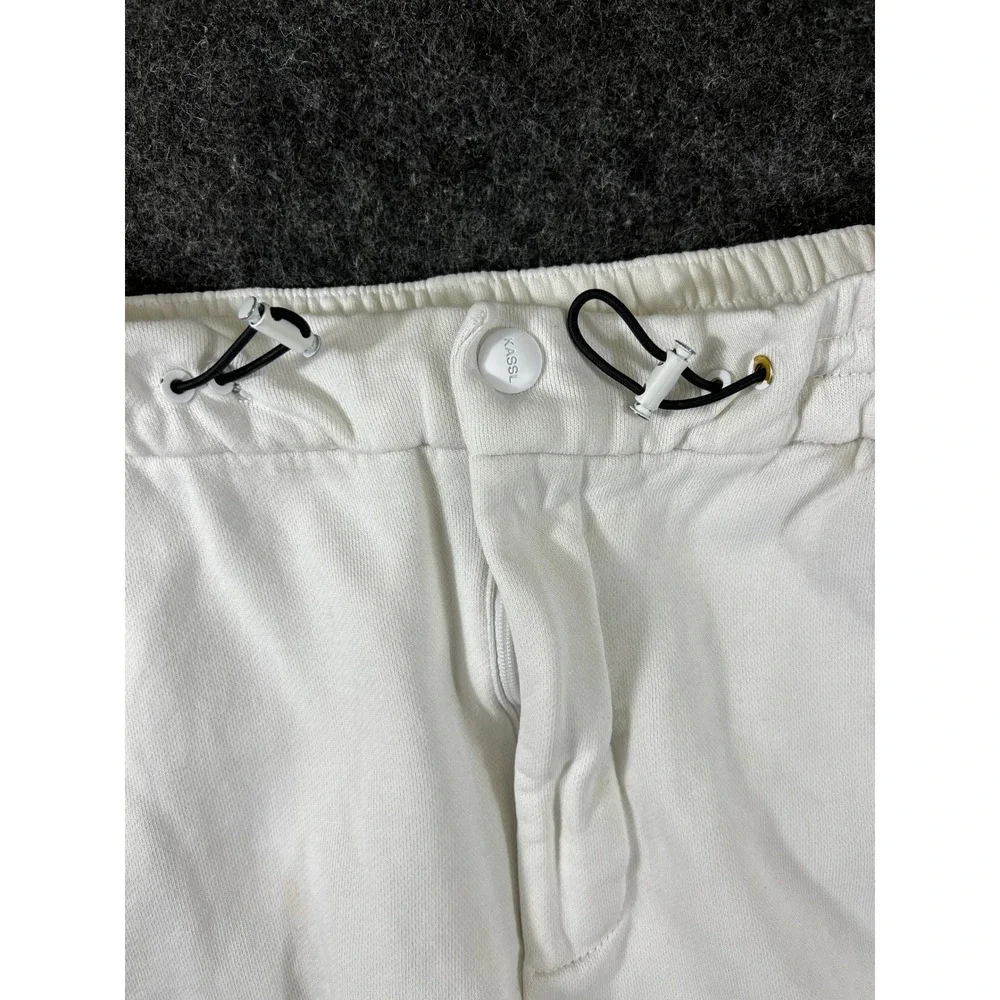 KASSL Editions x Zara Mens Off White Wide Leg Fleece Sweatpants Size Small